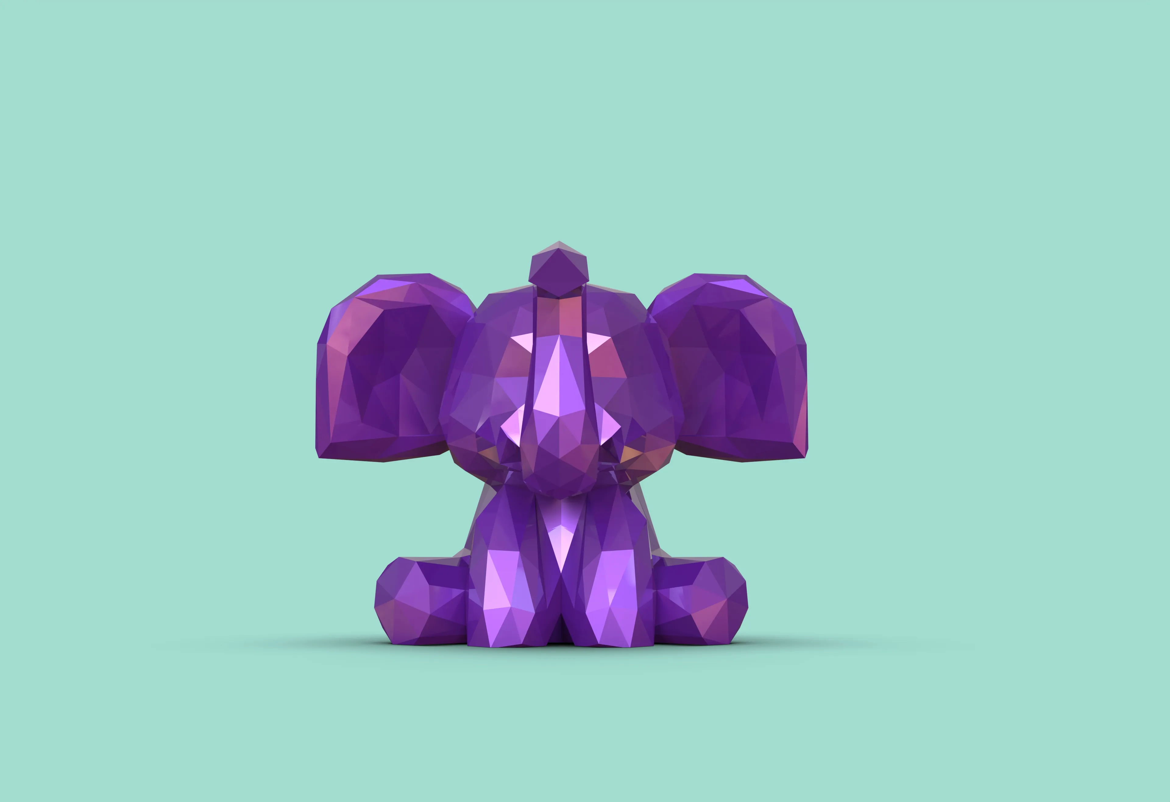 lowpoly小象一组