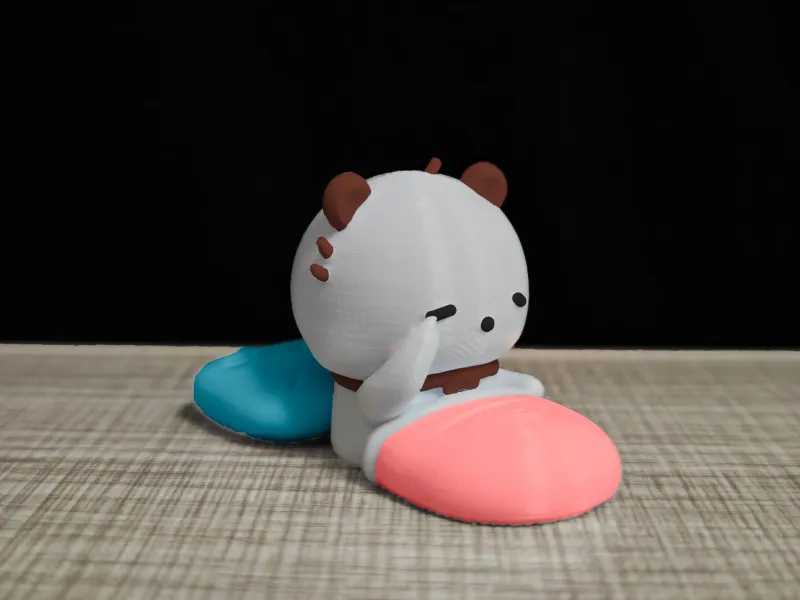 情侣熊系列-熬夜起床的一二（Couple Bear-Bed_sleep_rub eyes_Yier）