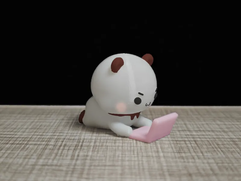 情侣熊系列-趴地上工作的一二（Couple Bear-prostrate_work_Yier）