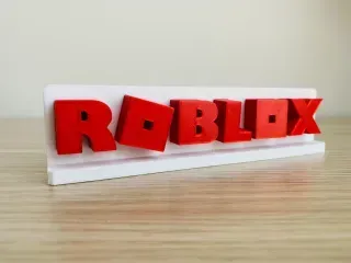 roblox logo with the text - Download Free 3D model by camjam0810