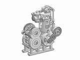 PushRod Engine with Gearbox  带变速箱的推杆发动机-5