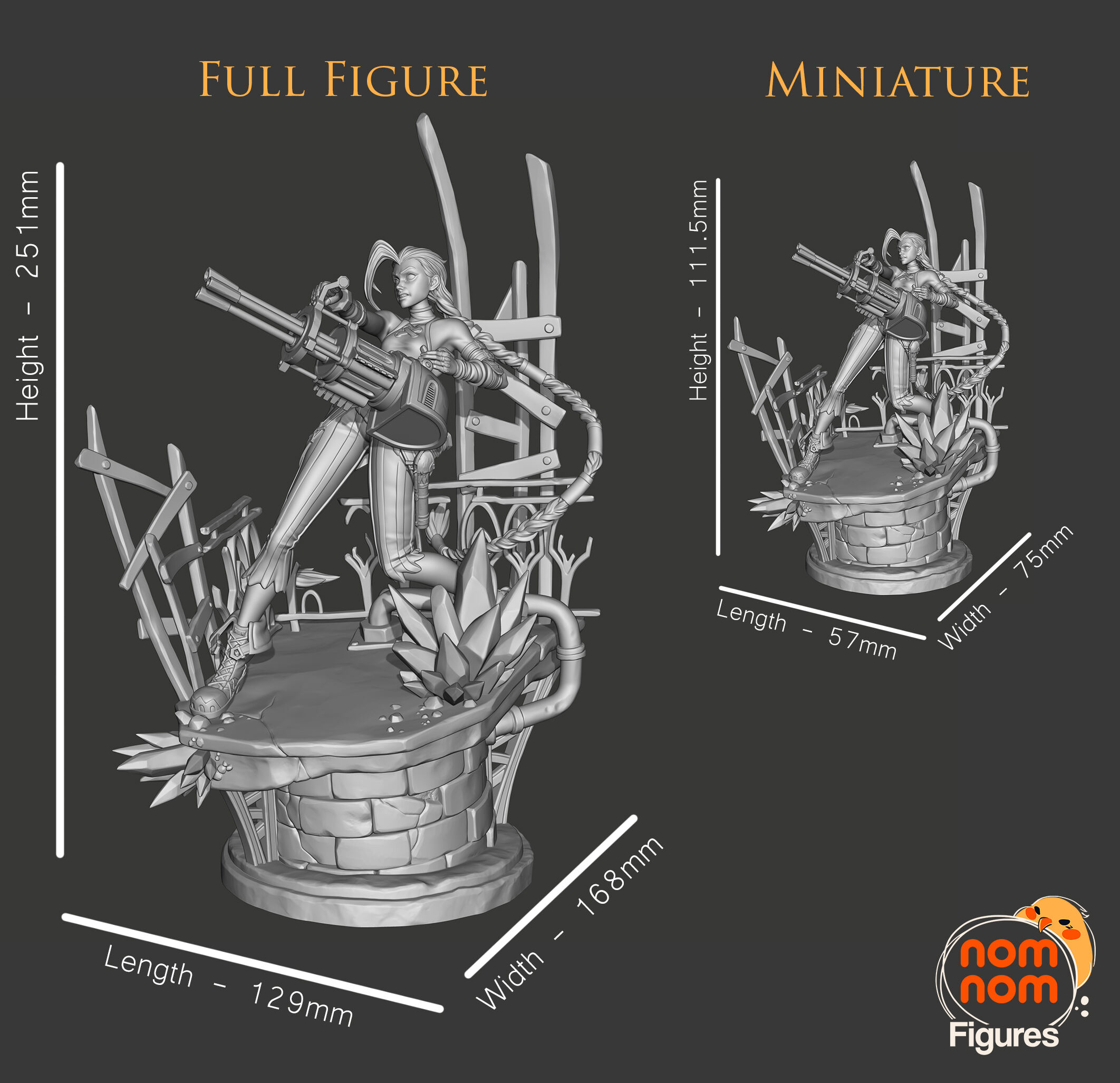 Nommon Figures】双城之战-金克斯预支撑2.51G | 3D模型下载| 创想云