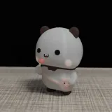 情侣熊系列-吃棒棒糖的一二（Couple Bear-Eating lollipops_Yier）