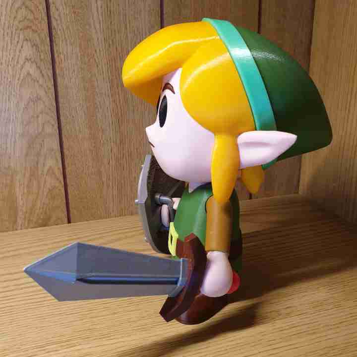 塞尔达传说-织梦岛 林克Q版 Link from Link's Awakening game- Multicolored | 3D模型下载 | 创想云
