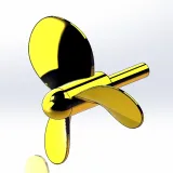 SolidWorks创建的船模螺旋桨。