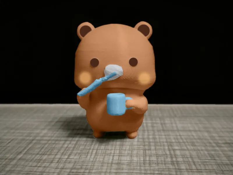 情侣熊系列-起床刷牙的布布（Couple Bear-toothbrush_gargle_bubu）