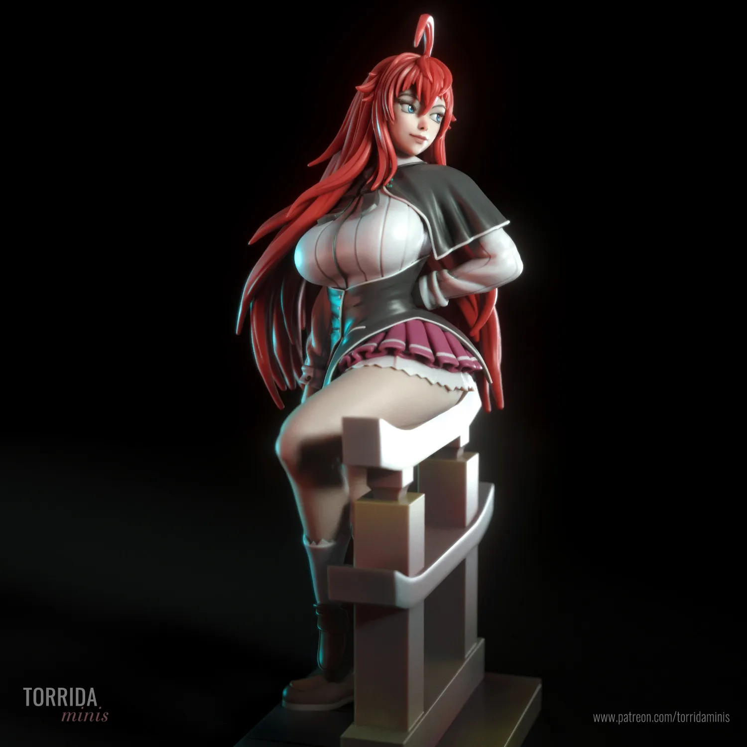 《恶魔高校D×D》莉雅丝·吉蒙里(裸身與穿衣倆型態)