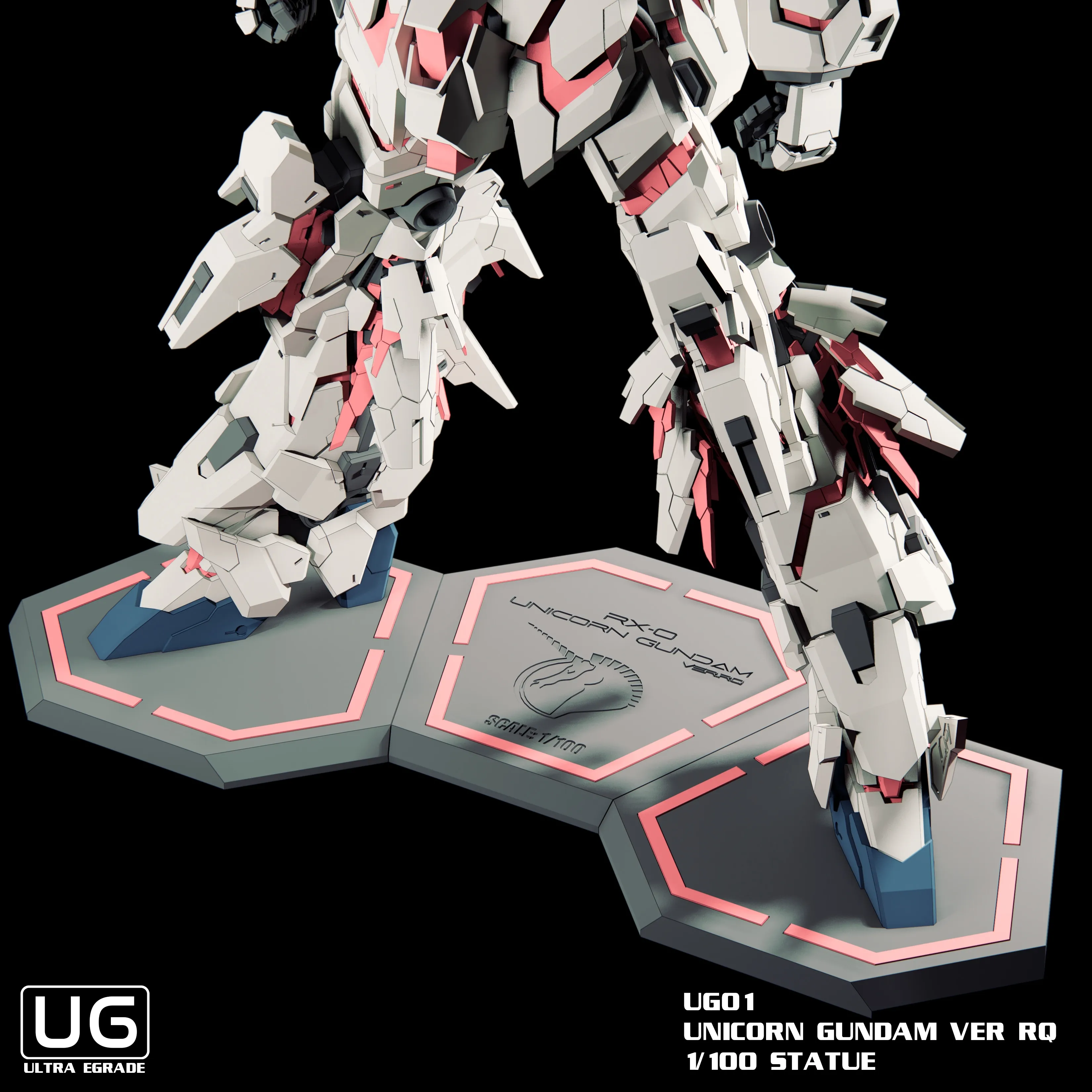 1/100 机动战士高达 独角兽高达毁灭模式 爆甲展示状态-11.17補檔