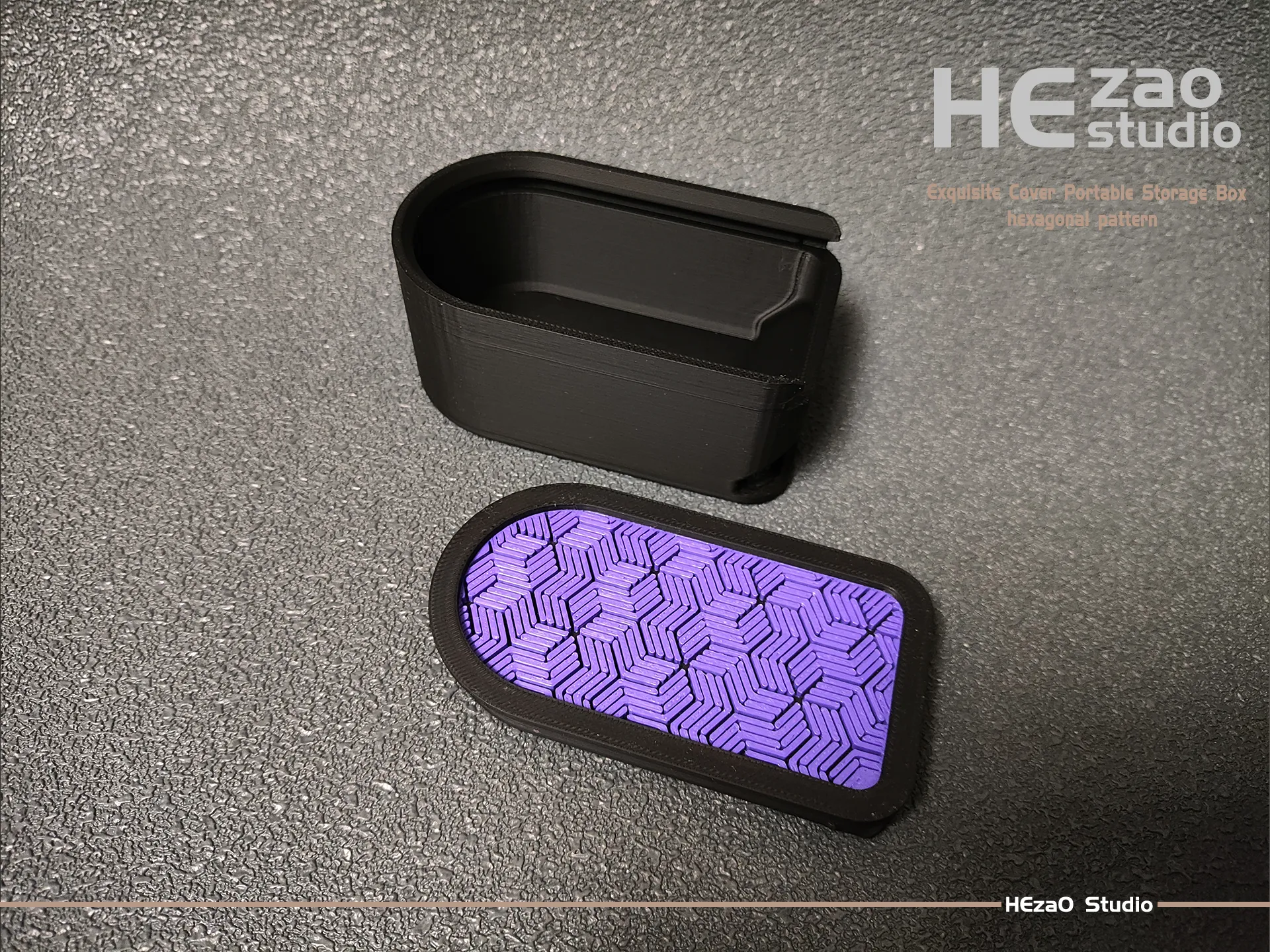 Exquisite Cover Portable Storage Box Series - Hexagonal Pattern 3.webp