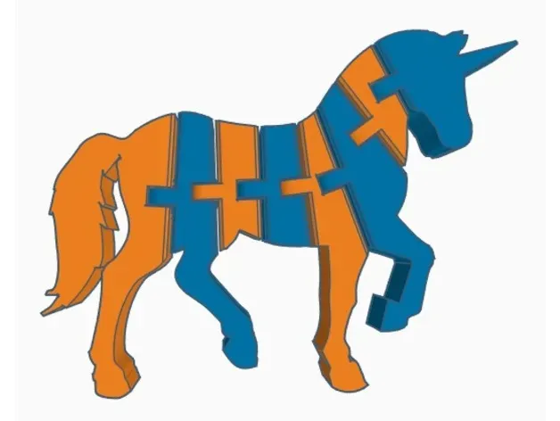 flexi可动独角兽  Flexi_Unicorn__Dual_Extrusion