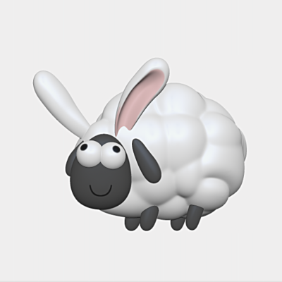 兔子羊-3d打印模型