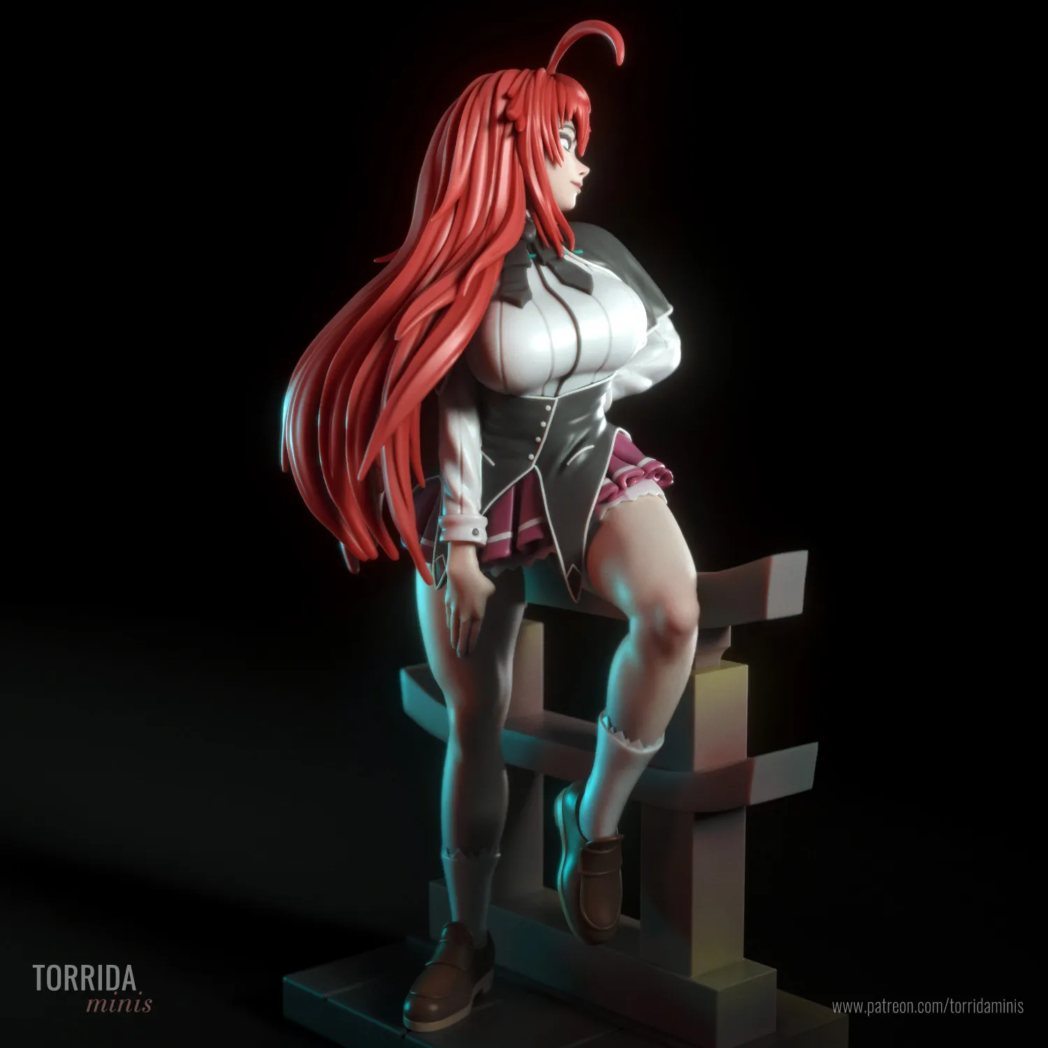 《恶魔高校D×D》莉雅丝·吉蒙里(裸身與穿衣倆型態)