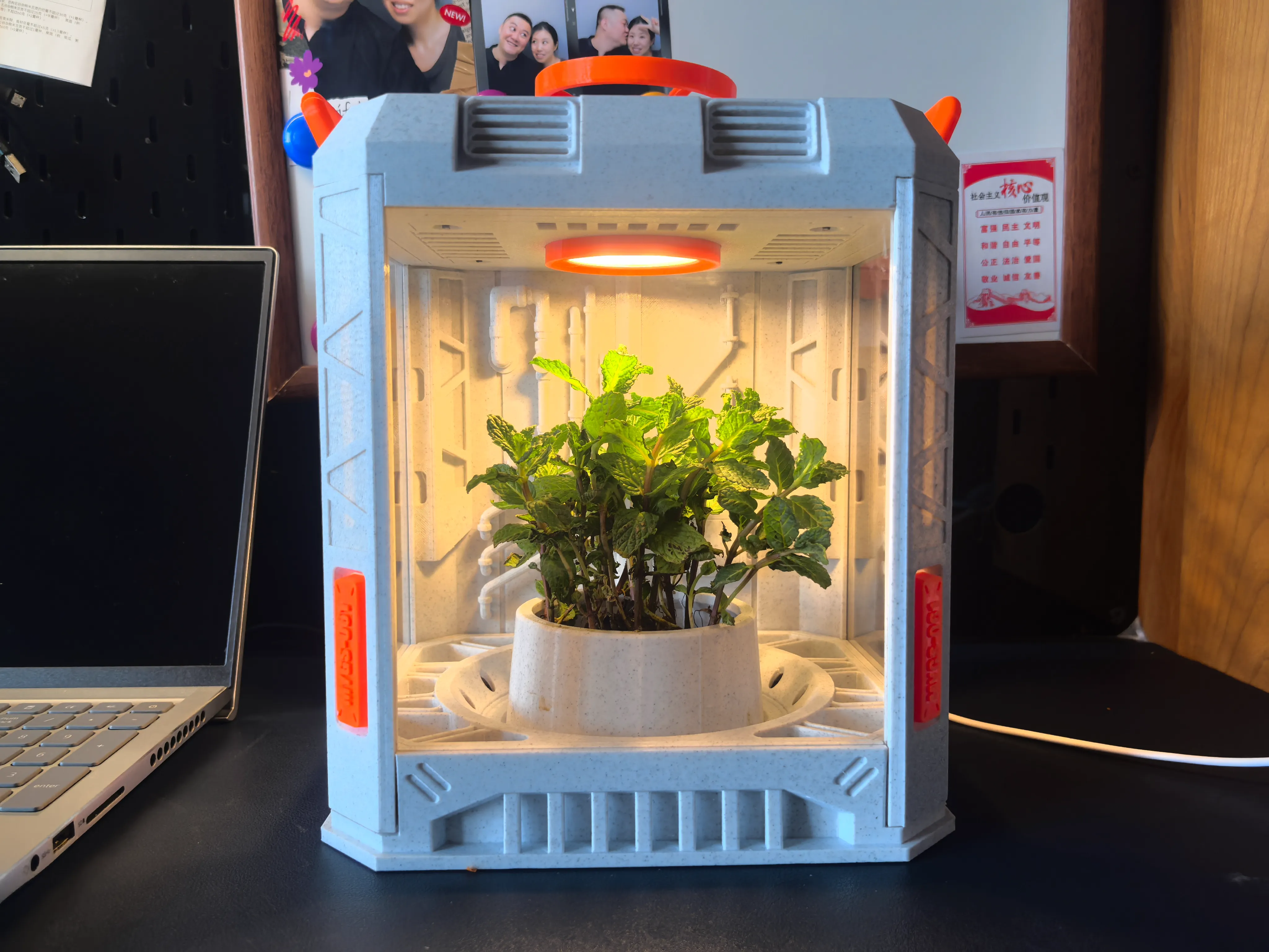 桌面有机制氧仓模型赛博朋克科幻桌面摆件居家装饰办公桌面神器