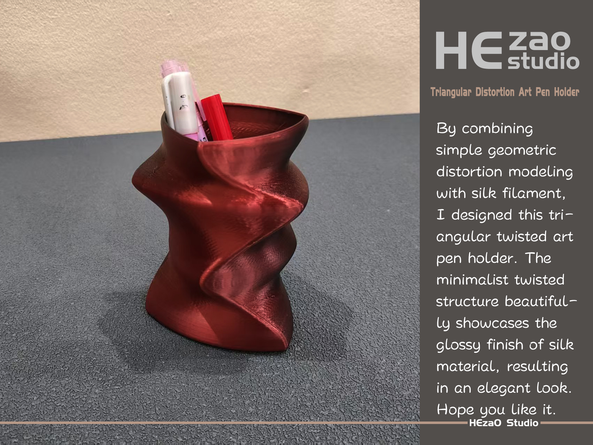 Triangular Distortion Art Pen Holder 1.jpg