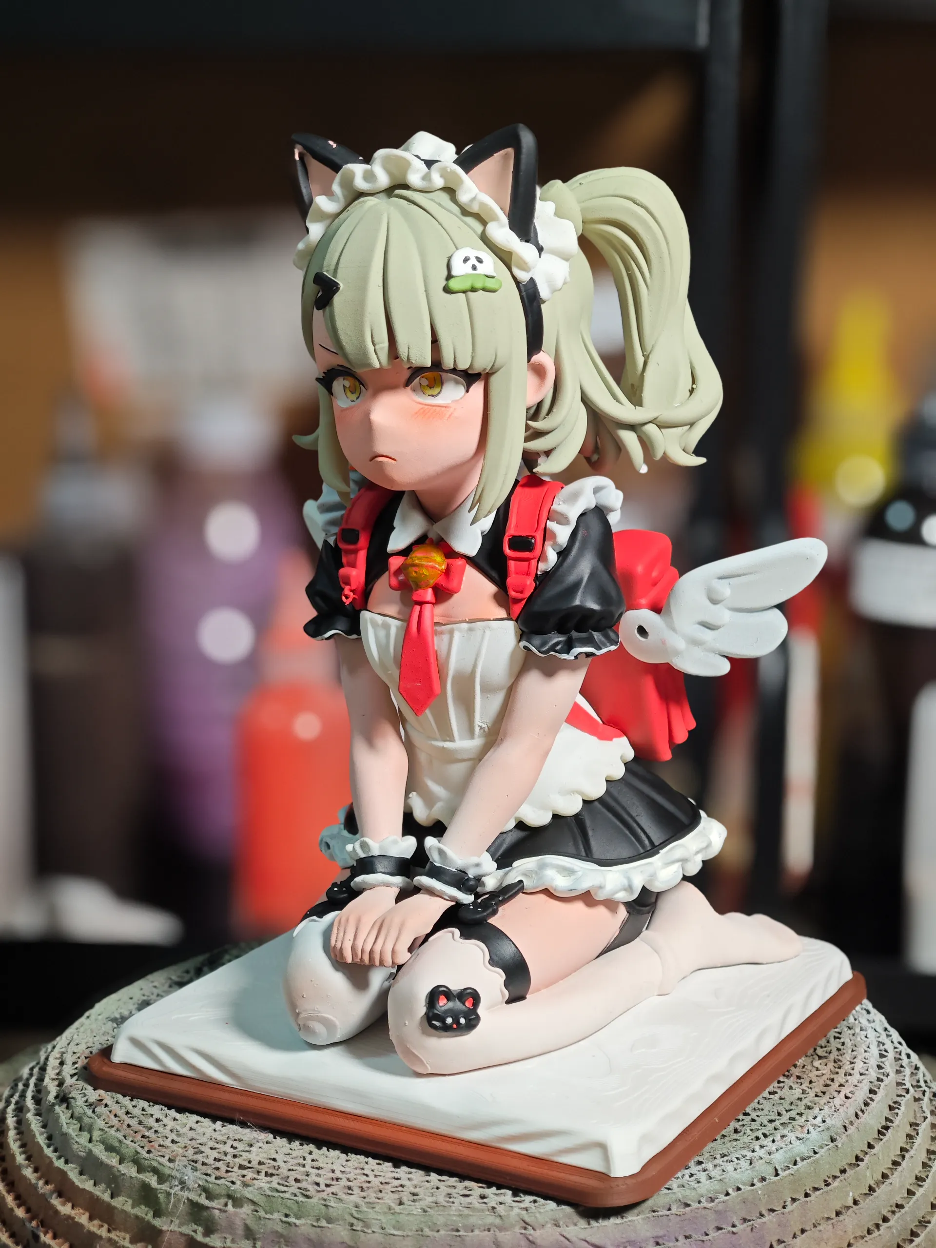 《绝区零》千夏 坐姿 可爱 女仆装 手办 高18cm 已分件 易上色 多色打印 CFS