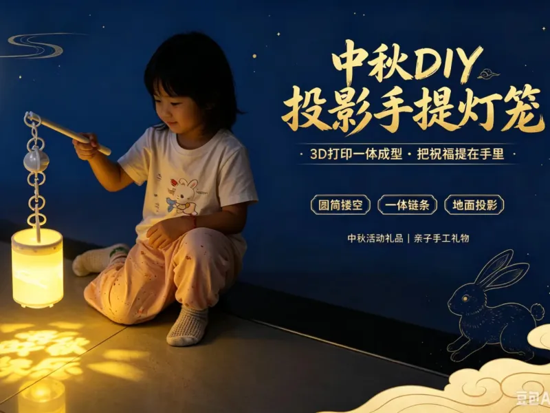 中秋投影兔子灯