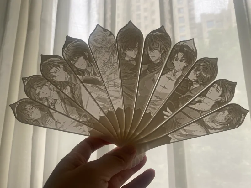 我不是戏神 群像扇子 浮雕折扇 小说漫画