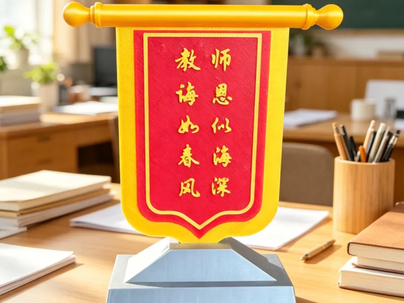 教师节锦旗桌面摆件