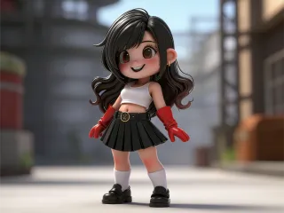 蒂法高颜值少女Q版POP可爱模型摆件