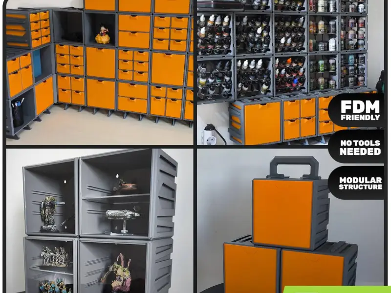 收纳盒多功能收纳箱带抽屉手办展示柜工具箱（2/2）