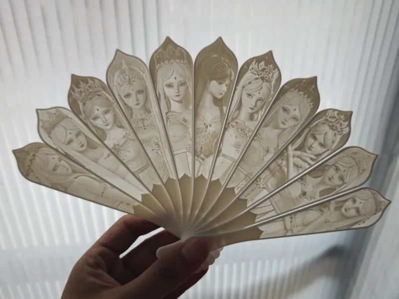 叶罗丽冰公主 个人合集扇子 浮雕折扇 精灵梦叶罗丽
