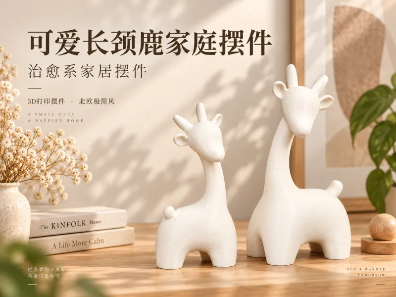 可爱长颈鹿家庭摆件🦒｜治愈系家居摆件