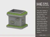 未来城市笔筒 Futuristic City Pen Holder-0