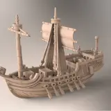 古代战船精美摆件一体打印