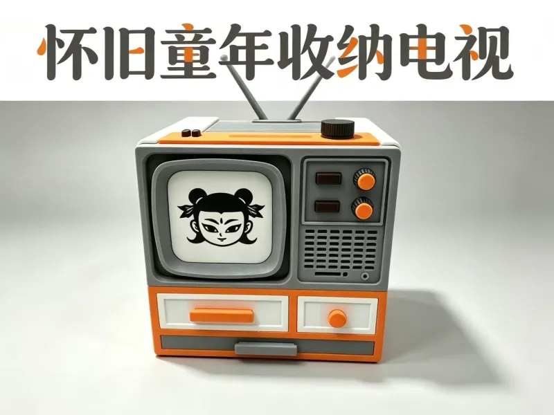 怀旧电视收纳盒