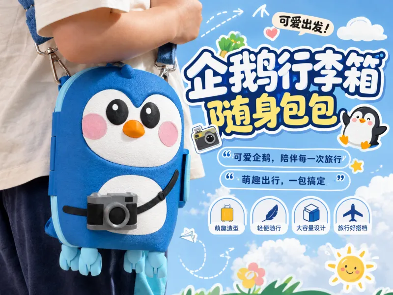 企鹅行李箱随身包包