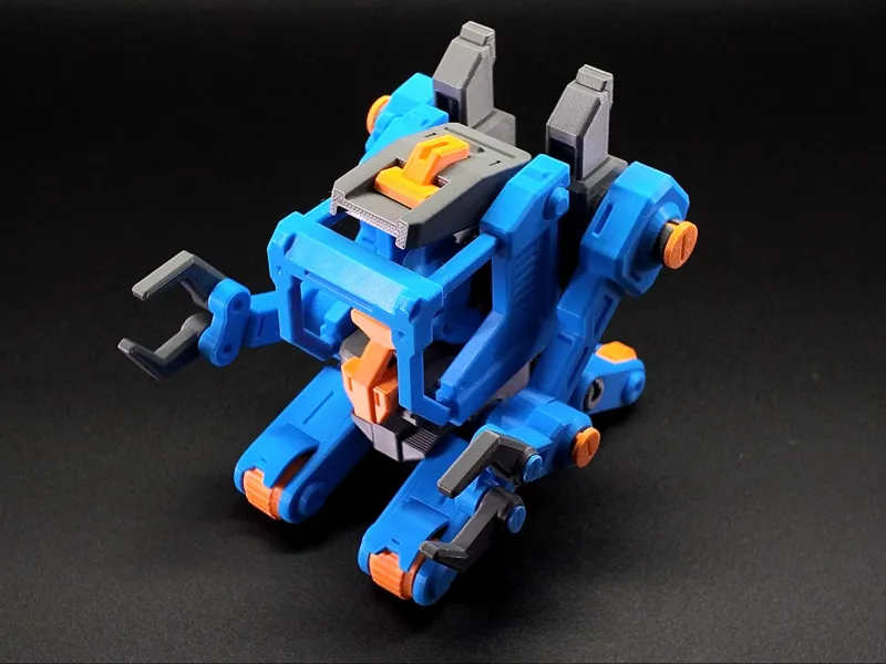 "Flotta di Difesa della Scogliera Profonda" Granchio Blu | Mecha Ingegneristico a Doppio Braccio | Compatibile con Minifigure