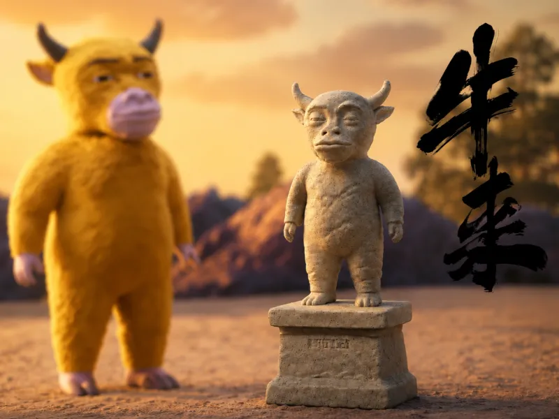 牛来电影—牛来雕塑