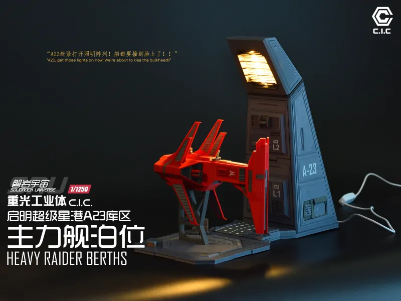 【1/1250】启明超级星港A23库区扩展包：主力舰泊位