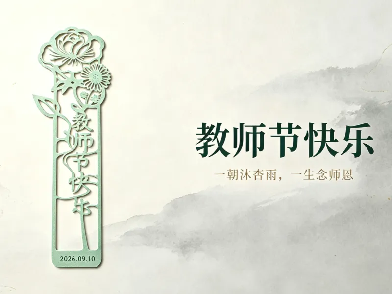 教师节快乐书签