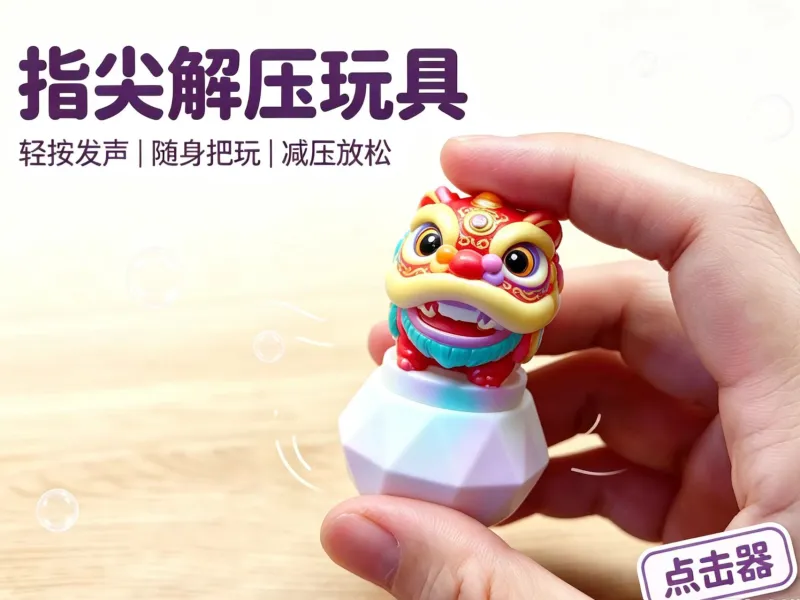 国潮醒狮指尖解压点击器