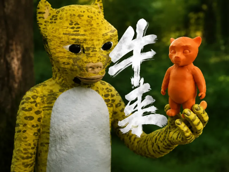 牛来电影豹子-豹拉手办