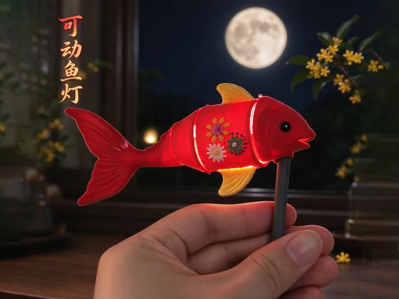 中秋节可动鱼灯