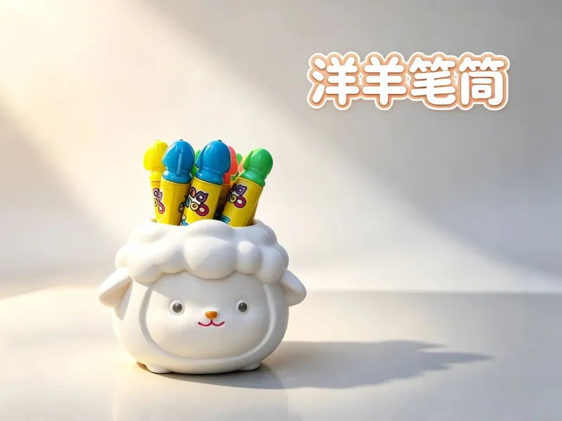 洋羊笔筒