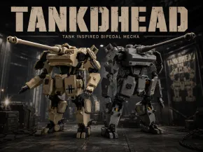 TANKHEAD  双足站立机甲--全齿轮关节！高支撑，高可动