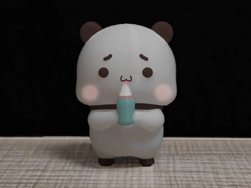 情侣熊系列-站着喝奶的一二（Couple Bear-baby bottle_milk_Yier）