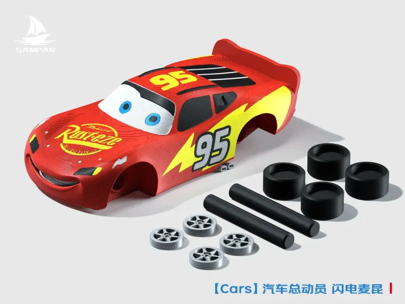 【Cars】赛车总动员 闪电麦昆 车模 组装 轮胎可动
