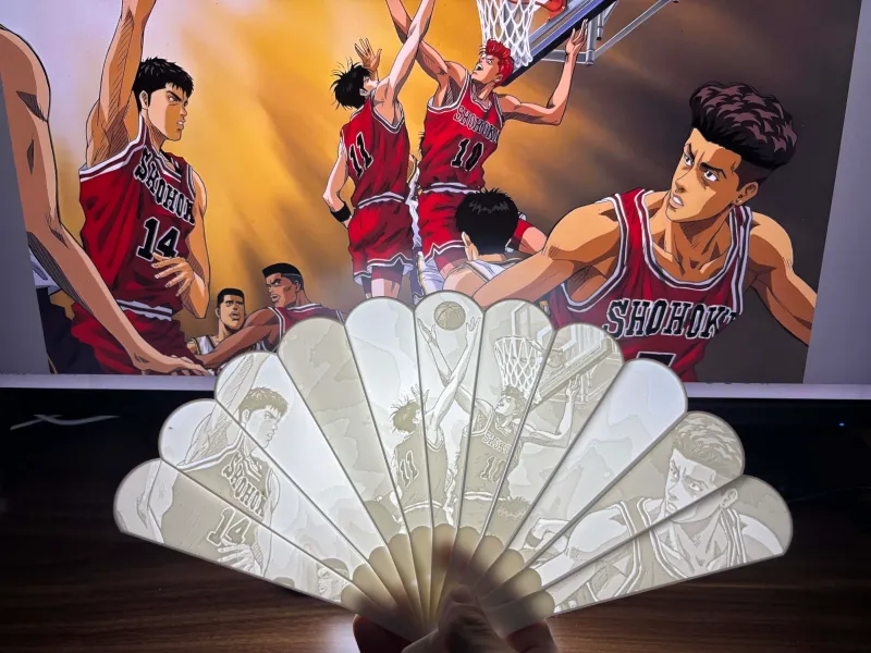 灌篮高手 2 动漫人物透光浮雕扇
