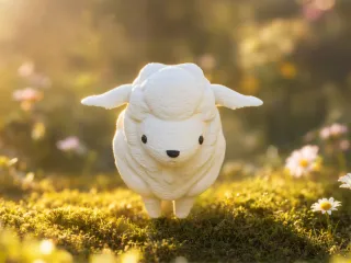 呆萌可爱小绵羊