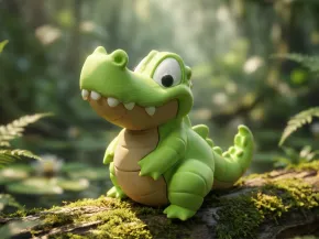 Cute and Adorable Little Crocodile