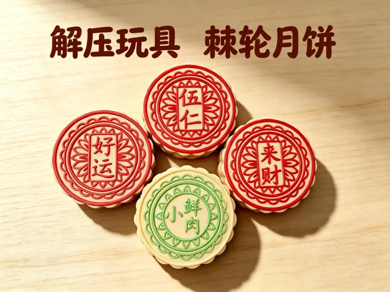 棘轮月饼-好运，来财，伍仁