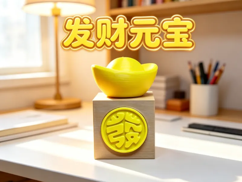 发财元宝桌面摆件