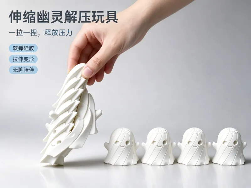 伸缩小幽灵解压玩具