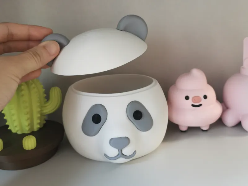 原创-熊猫头收纳盒