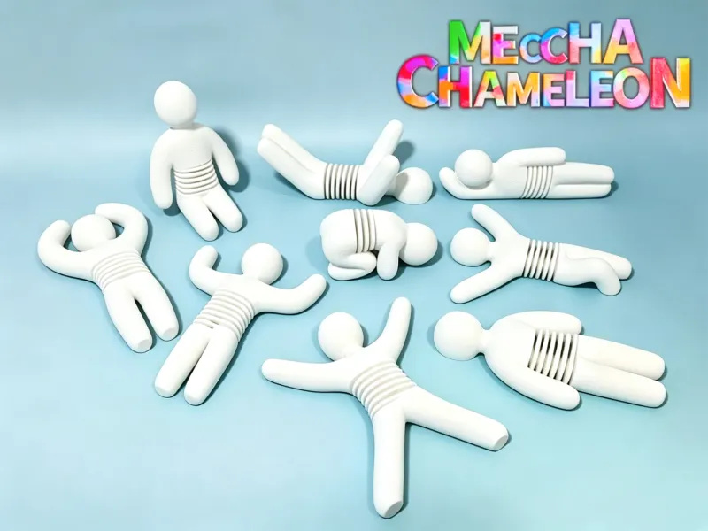 Meccha Chameleon弹簧变色龙躲猫猫小人
