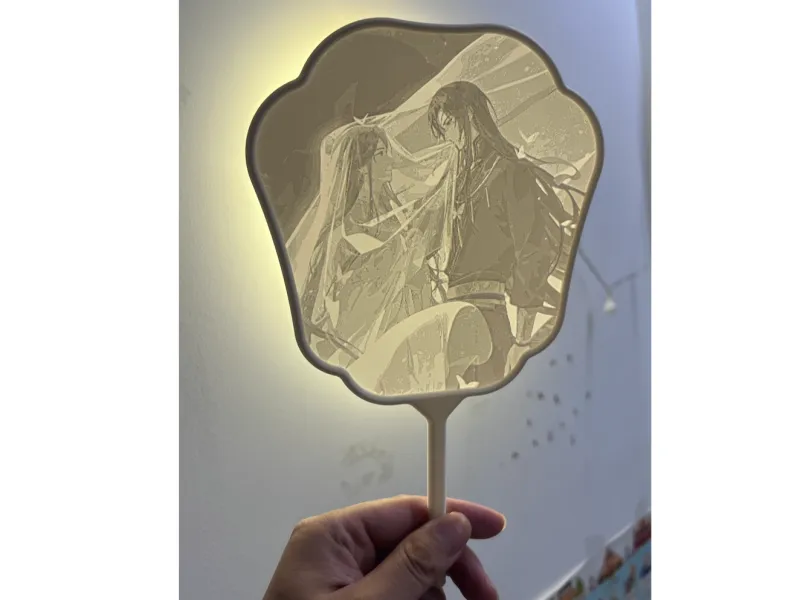 天官赐福扇子 芭蕉扇 花城 太子 国漫 动漫 浮雕